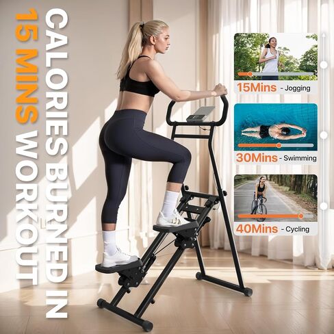 MACYO Stair Stepper for Home Workout - Full-Size Foot Pedals with Tablet Holder, Foldable Stepping Climbers, Easy Assembly, Compact Design for Cardio & Leg Training in Saudi Arabia