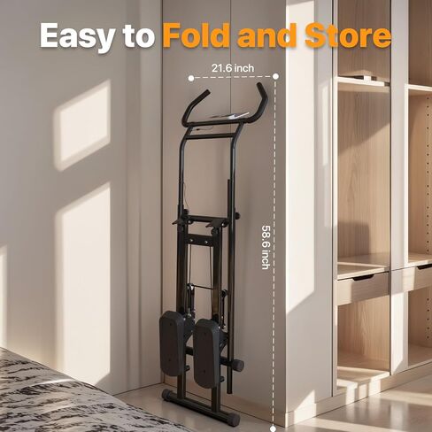 MACYO Stair Stepper for Home Workout - Full-Size Foot Pedals with Tablet Holder, Foldable Stepping Climbers, Easy Assembly, Compact Design for Cardio & Leg Training in Saudi Arabia