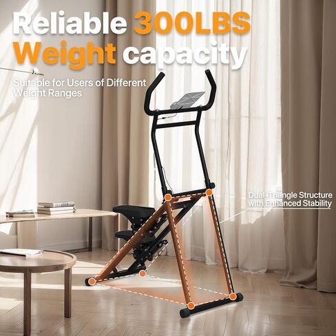 MACYO Stair Stepper for Home Workout - Full-Size Foot Pedals with Tablet Holder, Foldable Stepping Climbers, Easy Assembly, Compact Design for Cardio & Leg Training in Saudi Arabia