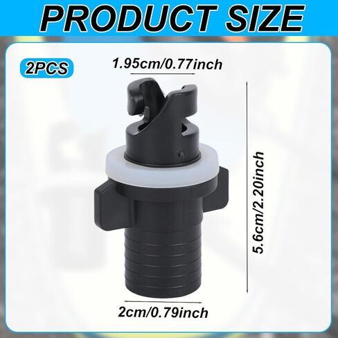 2pcs Inflatable Kayak Pump Adapter for Halkey-Roberts Valves, Paddle Board Pump Adapter Valve Nozzle Inflatable Boat Kayak Attachment in Saudi Arabia