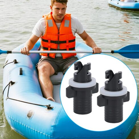 2pcs Inflatable Kayak Pump Adapter for Halkey-Roberts Valves, Paddle Board Pump Adapter Valve Nozzle Inflatable Boat Kayak Attachment in Saudi Arabia