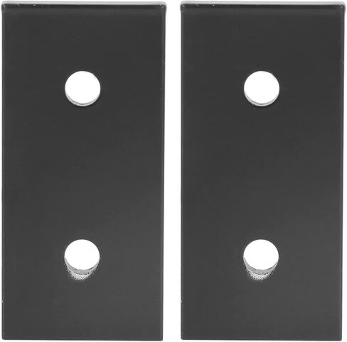 2Pcs Flat Joining Plate Aluminum Alloy 2 Hole Joint Board Black Joining Plate for Furniture Construction (4040) in Saudi Arabia
