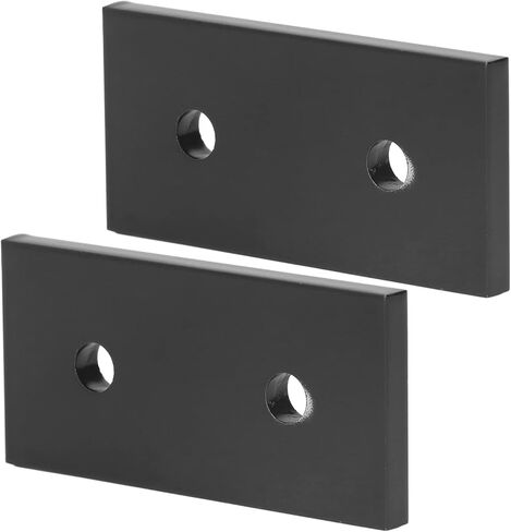 2Pcs Flat Joining Plate Aluminum Alloy 2 Hole Joint Board Black Joining Plate for Furniture Construction (4040) in Saudi Arabia