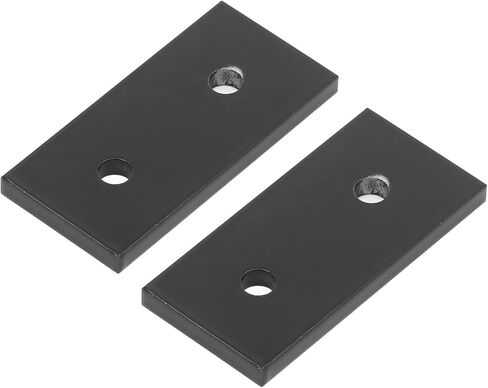 2Pcs Flat Joining Plate Aluminum Alloy 2 Hole Joint Board Black Joining Plate for Furniture Construction (4040) in Saudi Arabia