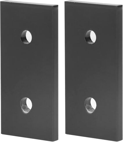 2Pcs Flat Joining Plate Aluminum Alloy 2 Hole Joint Board Black Joining Plate for Furniture Construction (4040) in Saudi Arabia