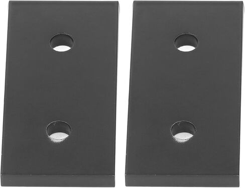 2Pcs Flat Joining Plate Aluminum Alloy 2 Hole Joint Board Black Joining Plate for Furniture Construction (4040) in Saudi Arabia