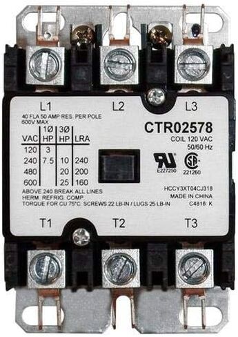Trane / American Standard OEM Constor-CTR02578 / CTR-2578-40 AMP / 3-Pole / 120V ملف in Saudi Arabia