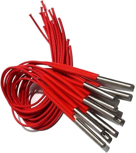 BIRAN 10pcs 8mm Cylindrical Cartridge Heating Element Mould Cartridge Heater 50/52/55/58/60mm 100W/110W/120W(110V,110W 8x52mm) in Saudi Arabia