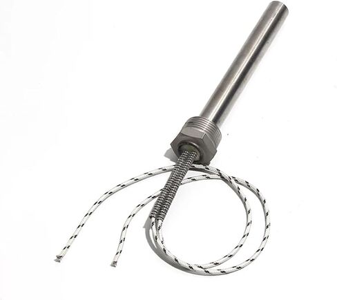 BIRAN 800-1500W DN20mm Thread Electric Heating Element 20mm x 250/300mm with nut(220V,DN20 20x250mm 1500W) in Saudi Arabia