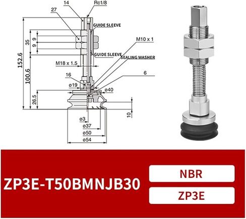 1Pcs ZP3E-T32/40/50UMN/BMN Black NBR Pneumatic Industrial Round Heavy Duty Vacuum Suction Cup(ZP3E-T32BMNJB30) in Saudi Arabia