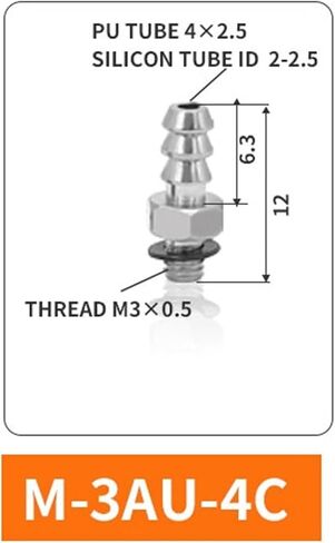 10pcs M-3AU-3 M-5AU-6 M-3HL-4 M-5HL-6 M-6HL-4 MINI BARBAR MINI COPPER IRON COPPOW CONBOW CONSTIONS PNEUMATIC MOONTIONS (M-3HL-4V) in Saudi Arabia