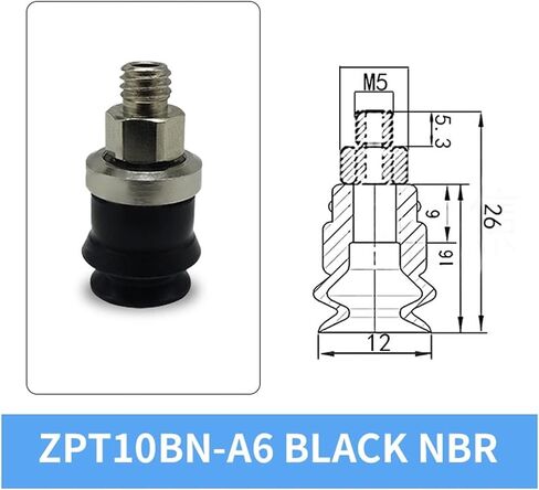 1PCS ZPT06/08/10 مليار/BS-A5/A6 6MM 8MM 10 مم طبقة مزدوجة كوب شفط مطاطي من السيليكون الأبيض (ZPT08BS-A5) in Saudi Arabia