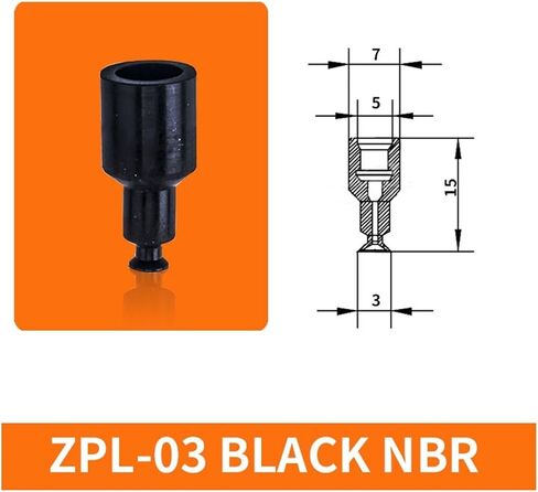 1Pcs White Silicone Vacuum Sucker ZPL-02/03/04 Mini Round Pneumatic Nitrile Butadiene Rubber Vacuum Suction Cup(ZPL-03 White) in Saudi Arabia