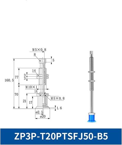 1PCS ZP3P Series ZP3P-T20PTSFJ10-B5 ZP3P-T20PTSFJ50-B5 ZP3P-T25PTSFJ10-B5 ZP3P-T25PTSFJ50-B5 CUP OPEN BEAS CUP (ZP3P-T20PTSFJ30-B5) in Saudi Arabia