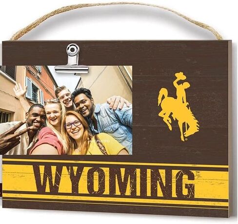 KH Sports Fan Team Color Wyoming Cowboys Clip Photo Frame, Holds 4x6 Photo, Cowboys Gifts and Home Decor; Display Your Team Spirit with This Wyoming Picture Frame in Saudi Arabia