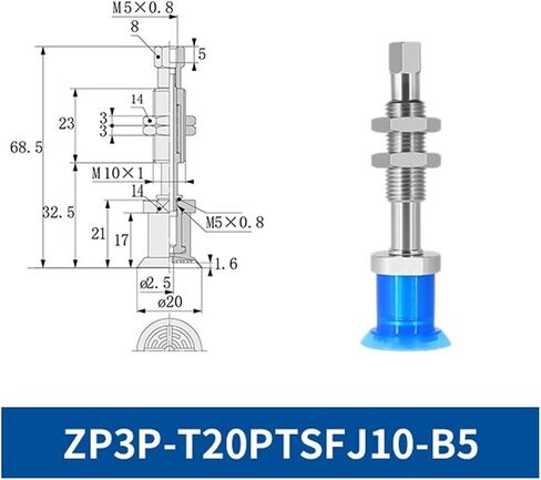 1PCS ZP3P Series ZP3P-T20PTSFJ10-B5 ZP3P-T20PTSFJ50-B5 ZP3P-T25PTSFJ10-B5 ZP3P-T25PTSFJ50-B5 CUP OPEN BEAS CUP (ZP3P-T20PTSFJ30-B5) in Saudi Arabia