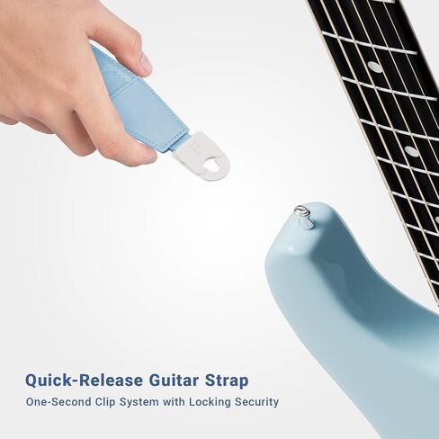 Quick-Snap Nylon Strap-quick locking-2 inches leather ends for Acoustic Electric Guitar Straps,Bass Guitar Strap in Saudi Arabia