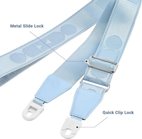 Quick-Snap Nylon Strap-quick locking-2 inches leather ends for Acoustic Electric Guitar Straps,Bass Guitar Strap in Saudi Arabia