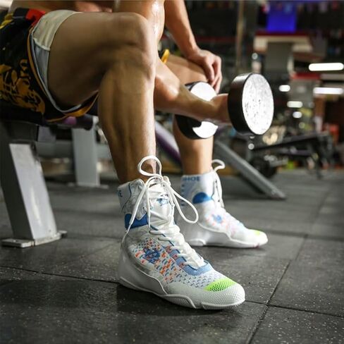 Men's Boxing Shoes High Top – Lightweight & Breathable Training Shoes for Boxing, Kickboxing, MMA, Gym & Combat Sports LS198 in Kuwait