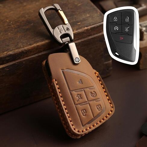 Premium Leather 5-Button Key Fob Cover for Honda Prologue 2024 2025, Compatible with Acura ZDX 2024 2025 Remote Key Holder Case Accessories (Black) in Kuwait