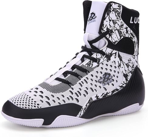 Men's Boxing Shoes High Top – Lightweight & Breathable Training Shoes for Boxing, Kickboxing, MMA, Gym & Combat Sports LS198 in Kuwait