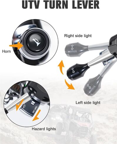 UTV Turn Signal Kit with 110dB Horn, Pre-Wired, Plug and Play UTV ATV Blinker with Rocker Switch, Rectangle Universal Street Legal Turn Signals Compatible with Polaris, Can-Am, Teryx, CFMOTO in Saudi Arabia