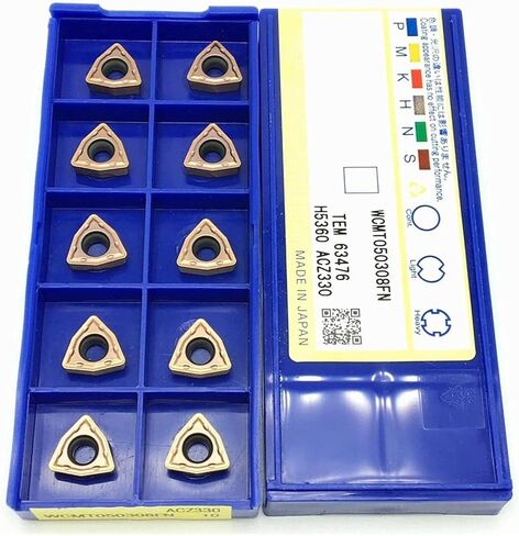 أداة تشغيل أداة Carbide إدراج WCMT050308 AZC330 Carbide إدراج WC نوع الحفر على شكل حرف U WCMT 050308 أداة تحويل CNC أداة CNC (الزاوية: WCMT050308FN ACZ330 ، عرض إدراج (MM): 20pcs (2box)) in Saudi Arabia