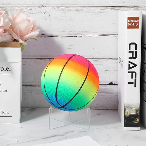 6 PCS كرة السلة Stand Acrylic Basketball حامل كرة القدم Stand Wrayer Football Holder عرض كرة السلة معرض كرة القدم حامل كرة تخزين الكرة لكرة القدم لعبة الركبي كرة القدم in Saudi Arabia