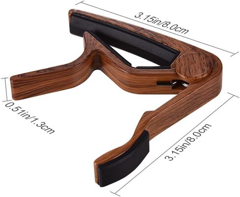 Guitar Tuner Clip On Rechargeable Full Color Display Tuner Guitar Capo with Rosewood Finish Capo 5 PCS Celluloid Picks for Acoustic Electric Guitar Chromatic in Saudi Arabia