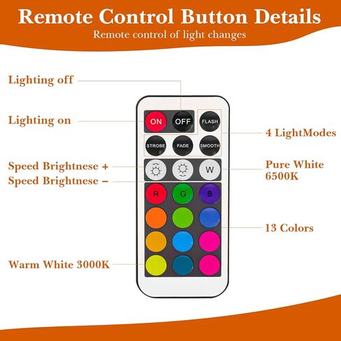 Lexidea LED Light Up Sports Cones (6 Pack) مع التحكم عن بُعد ، ومعدات التدريب الإبداعية لكرة القدم لحفر الرؤية وحفر الرشاقة في الليل ، ومخاريط توهج مع 13 لونًا (مجموعة التحكم في الضوء A) in Saudi Arabia