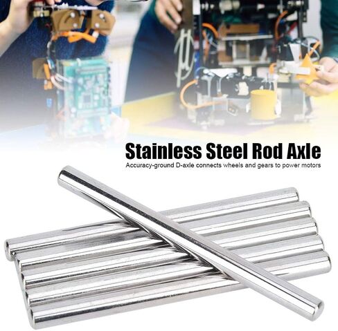 6Pcs 80mm Stainless Steel D Axle Rod for Industrial Robot Parts 303/304 Steel Precision Ground in Saudi Arabia