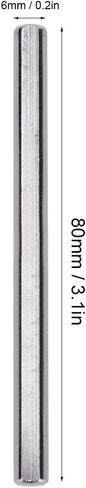 6Pcs 80mm Stainless Steel D Axle Rod for Industrial Robot Parts 303/304 Steel Precision Ground in Saudi Arabia