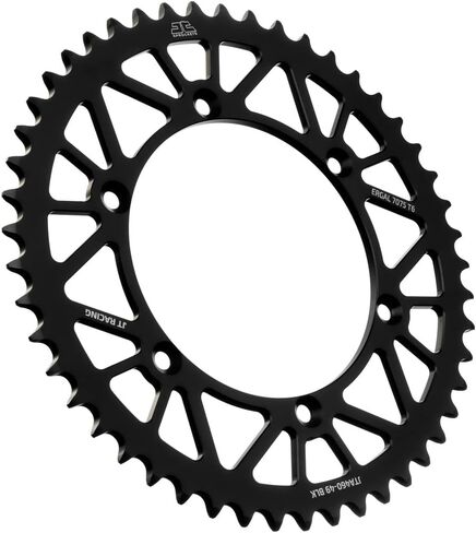JT Sprockets JTA460.52BLK Black Racelite Anodized Aluminum 7075 T6 Rear Sprocket, Single in Saudi Arabia