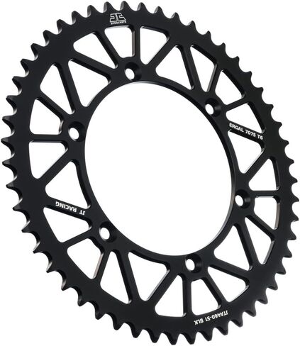 JT Sprockets JTA460.52BLK Black Racelite Anodized Aluminum 7075 T6 Rear Sprocket, Single in Kuwait