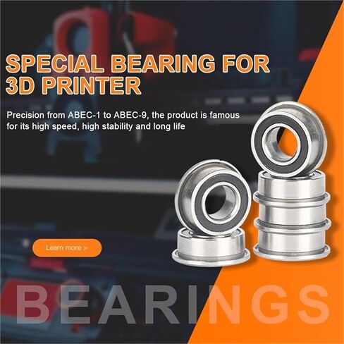 F688RS Bearing 8x16x5 mm ABEC-7 10 Pcs F688-2RS Flange Ball Bearings for 3D Printer, Use in A/B Drive Units Idlers XY Joint in Saudi Arabia