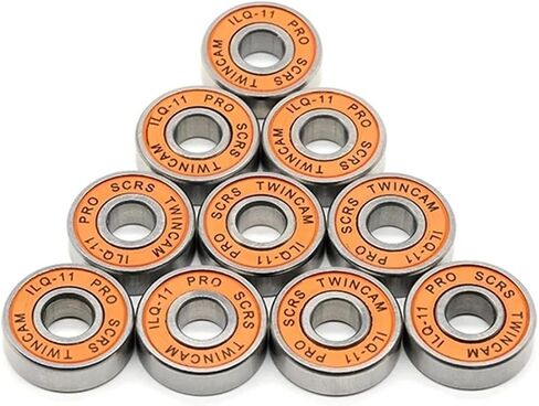 8pcs برتقالي مختوم 608RS ILQ-11 8x22x7mm تحمل ABEC-9 محامل احتكاك أقل احتكاكًا للزلاجات المتزلج على لوح التزلج in Saudi Arabia