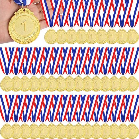 Sasylvia 72 Pcs Medals for Awards 2 Inch Prizes Bulk Winner Medals with Ribbon for Sports, Competitions, Party, Spelling Bees in Saudi Arabia