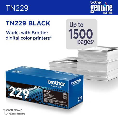خرطوشة حبر طابعة براذر الأصلية TN229XLBK باللون الأسود عالية الإنتاجية - طباعة ما يصل إلى 3000 صفحة (1) in Kuwait