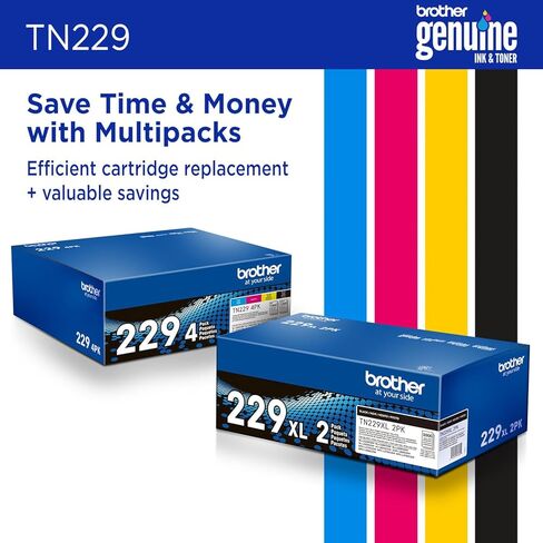 خرطوشة حبر طابعة براذر الأصلية TN229XLBK باللون الأسود عالية الإنتاجية - طباعة ما يصل إلى 3000 صفحة (1) in Kuwait