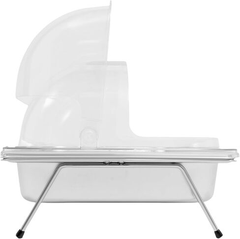 Ice Food Serving Display Tray with Clear Lid, Buffet Cold Serving Cooler Platter for Seafood Fruit Party Buffet Tray, Stainless Steel, PC (Double Tray) in Saudi Arabia