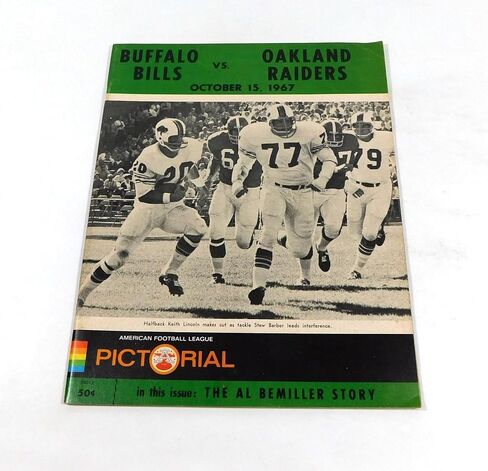 1967 Oakland Raiders at Buffalo Bills AFL Football Program 10-15-67 - NFL Programs in Saudi Arabia