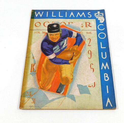 1937 Williams at Columbia College Football Program 10-2-37 - College Programs in Saudi Arabia