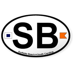 Cafepress Surfside Beach Sc Scaner Sticker Oval Car Sticker in Saudi Arabia