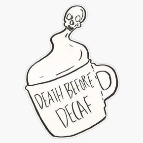 الموت قبل DECAF ملصقات صائق فينيل المصد ملصقات مقاومة للماء 5 " in Saudi Arabia