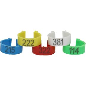 Chicken Leg Rings Pigeon Foot Ring, 500 Pcs/Lot Inner Diameter 1.6 cm Chicken Digital Foot Ring Bayonet Identification Ring(Green) in Kuwait