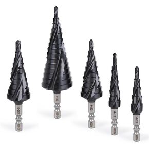 Hex Shank HSS Co M35 Spiral Groove 3 Flutes Step Drill Bits for Stainless Steel Iron Hole Opener Saw 1Pcs(4-32mm) in Saudi Arabia