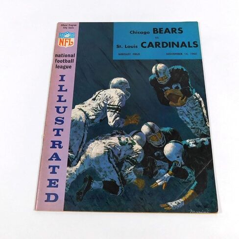 1965 سانت لويس كاردينالز في برنامج شيكاغو بيرز كرة القدم NFL 11-14-65-برامج اتحاد كرة القدم الأميركي in Saudi Arabia