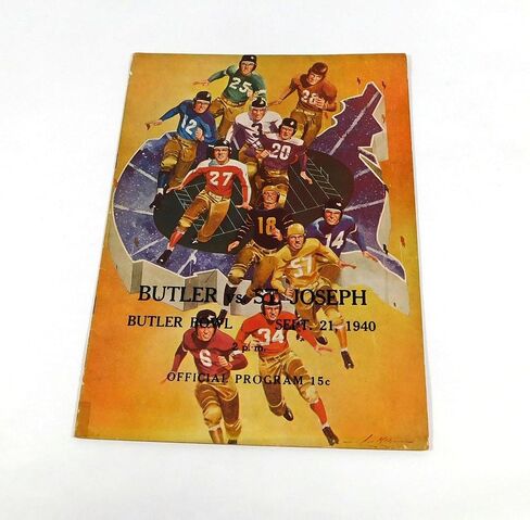 1940 St. Joseph at Butler College Football Program 9-21-40 - College Programs in Saudi Arabia