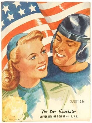 1946 San Francisco vs. Nevada College Football Program 9/29/46 - College Programs in Saudi Arabia