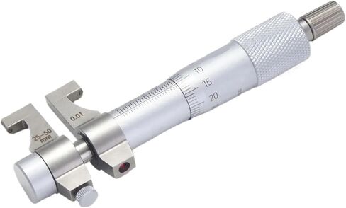 الفولاذ المقاوم للصدأ من نقطتين من النقطتين ميكرومتر ميكرومتر القياس الداخلي 5-30/25-50-75-100MM0.01N حاكم القطر الداخلي (الفضة) in Kuwait